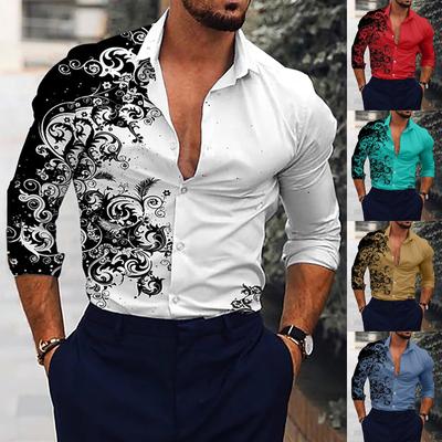 Chemises à manches longues pour hommes, décontractées, en coton, couleur unie, de styliste, amples, printemps-été