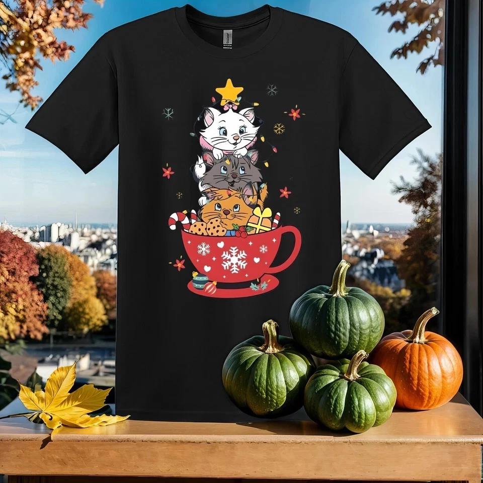 Cute Aristocats Christmas Lights TShirt Unisex Unisex Unisex S