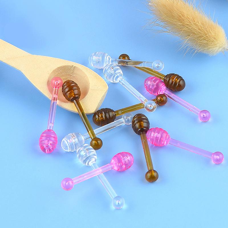 10Pcs Accessories Small Spoon To Use With Honey Fruit Bottle Small Honey Jar Jam Lip Film Box Lip Care Empty Bottle Lipstick Jar