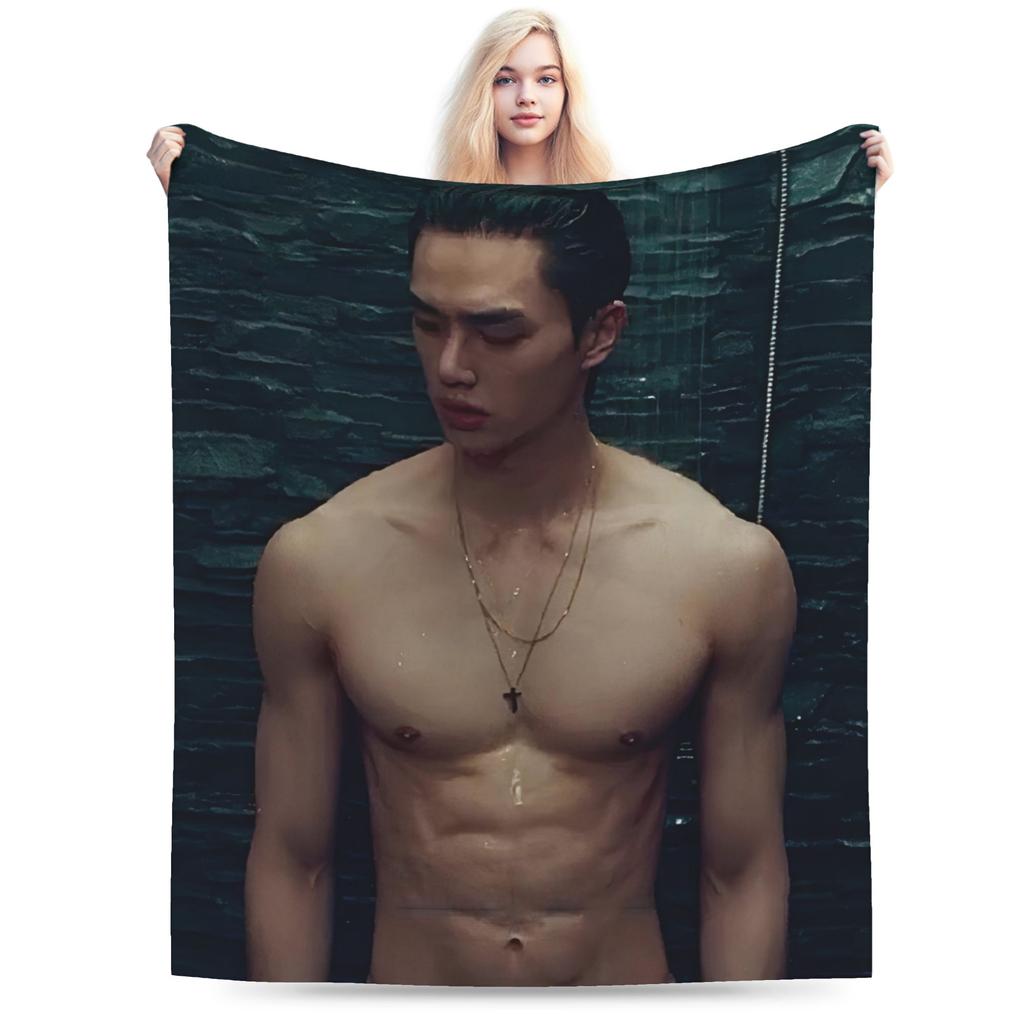 Song Kang Korejský Pop Deku Pikniková Flanelové Ložní Přikrývky Na Pohovku Židli Teplý Design Kvalitní Přehoz Dárek