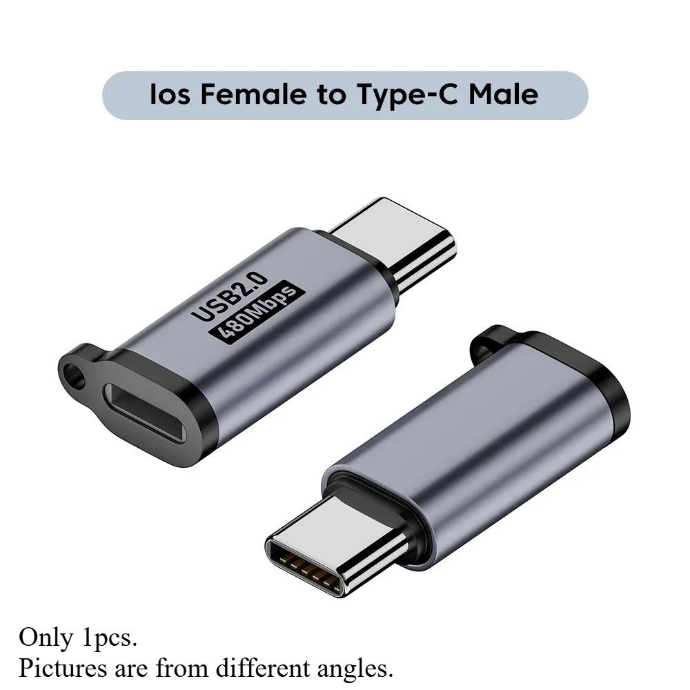 Micro USB To Type C Adapter Mini USB To USB C 480Mbps Fast Data Charging Connector USBC To Lightning Adapter for
