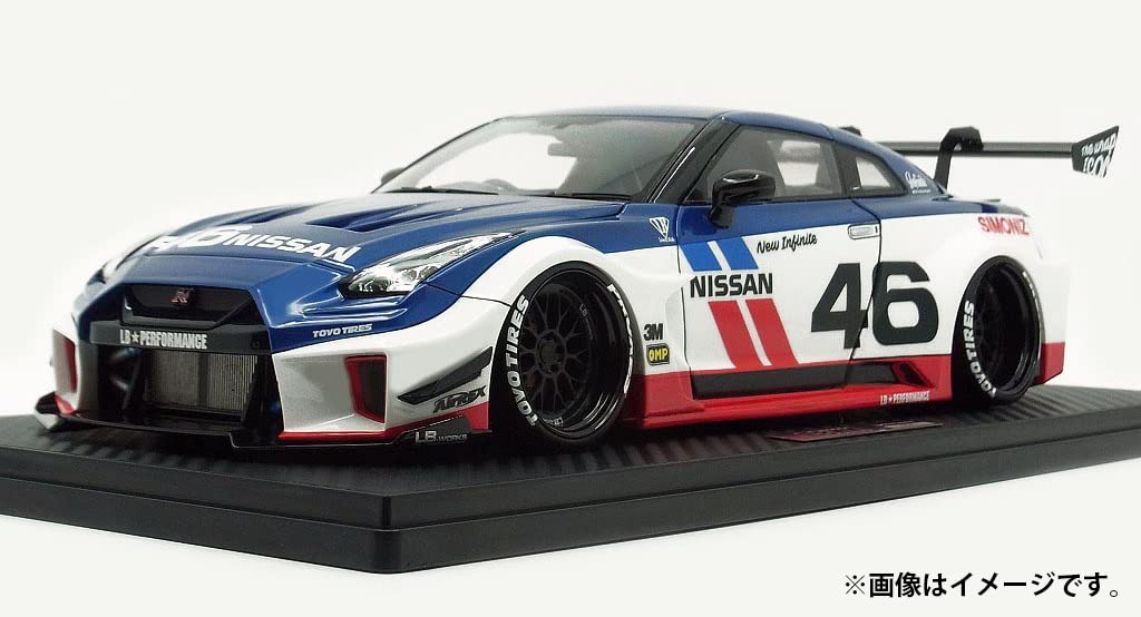 Ignition Model WORKS GT Nissan Finished Model 1/43 LB-Silhouette 35GT-RR White/Blue/Red (IG2549)