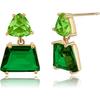 Hypoallergenic Brown Crystal Dangle Earrings for Women | Fashionable Amber Drops Ideal for Sensitive Ears