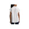 Polo Ralph Lauren SS24 Solid Point Collar Button Loose Short Sleeve Shirt Women shirts White WMPOSHTNDO20605-100