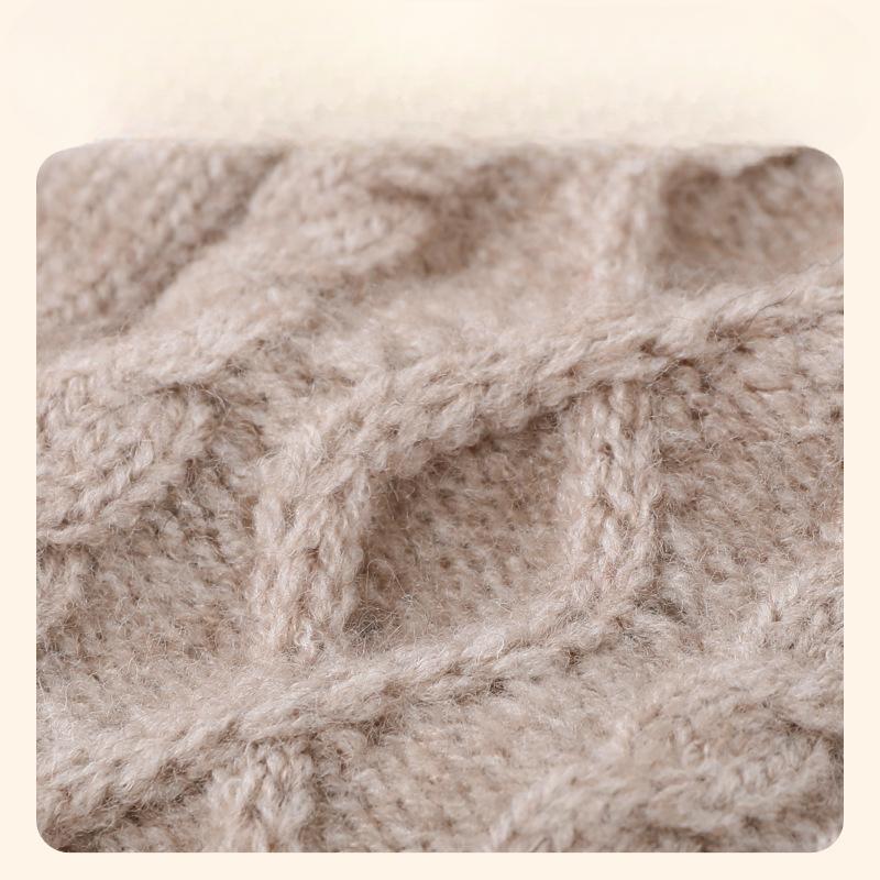 Knitted Gloves Warm and Cold Autumn and Winter Gloves for Cycling Yarn and Twisted Lengthened and Thickened Outdoor Touch Screen Gloves