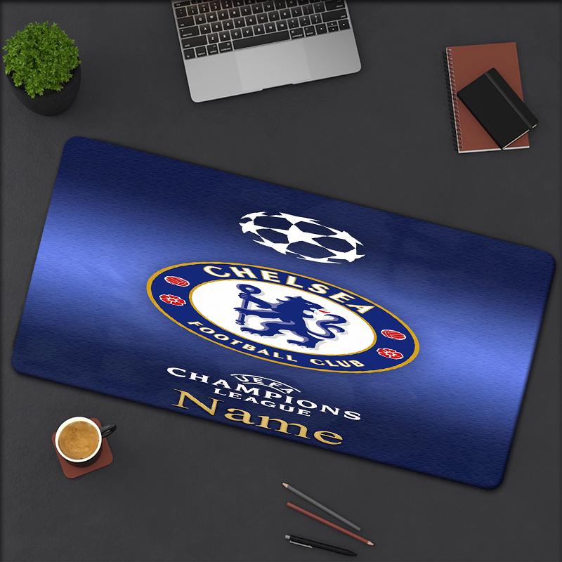 Custom Name Chelsea Football Club Theme Mouse Pad Non Slip Rubber Base Multifunctional Office Home Decor Perfect For Workspace Personalization