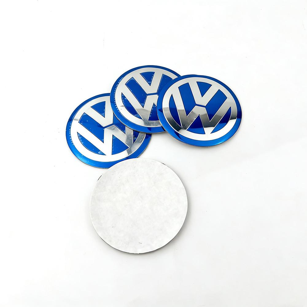 

4Pcs 56mm 60mm 65mm Car Wheel Center Hub Cap Rim Cover Stickers For Volkswagen VW GTI R-Line R Polo T5 Golf Passat B5 Scirocco 56mm Sticker