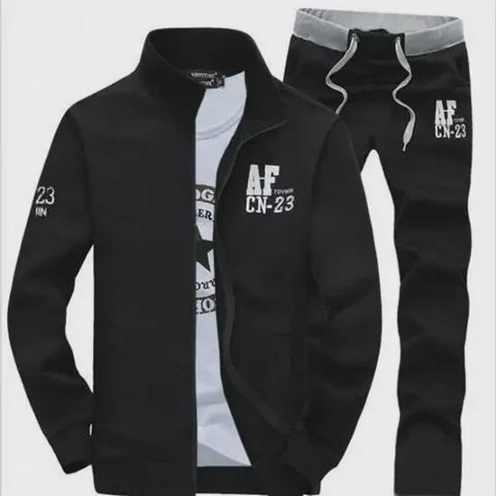 Herren Frühling/Herbst Lauf-Sweatshirt-Sportbekleidungsset - Zweiteilig