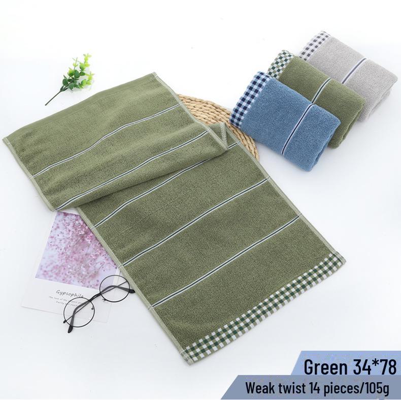 Gaoyang Rutig Ren Bomull Badhandduk – Tjock och Mjuk för Hem-, Hotell- eller Presentaskanvändning