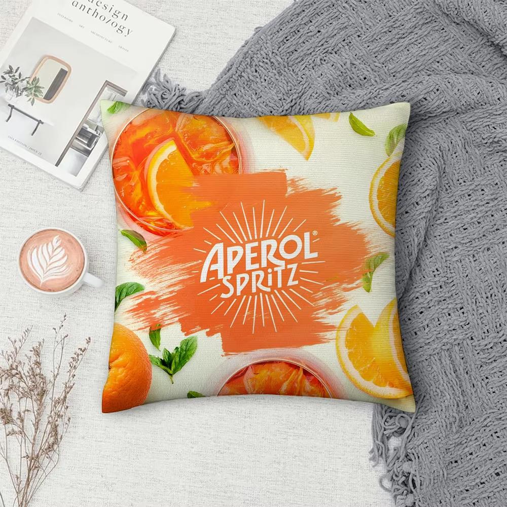 Aperol Spritz Pillow Case Sofa Decorative Home Double-sided Print Square Pillow Living Room Decor Decoration PillowCase Gift