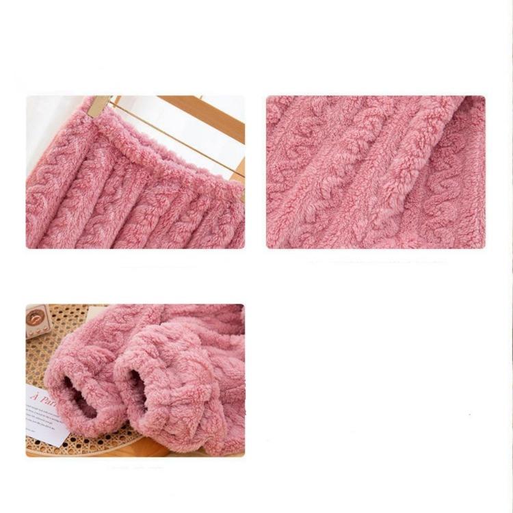 Warm Velvet Ribbed Fleece Pajama Set 2 Piece Women Autumn Pullover And Pants Casual Thicken Lounge Wear