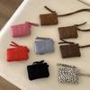 Neck-hanging Mini Suede Leopard Print Bag, Personalized Trendy Lipstick Change Bag, Autumn Shoulder Small Square Bag for Women