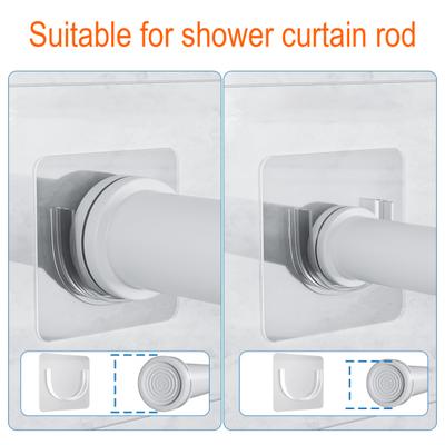 12/24 Stück Duschstangenhalter mit starkem Kleber, stark belastbar, wasserdicht, einfach zu installieren, Duschvorhangstangenhalter