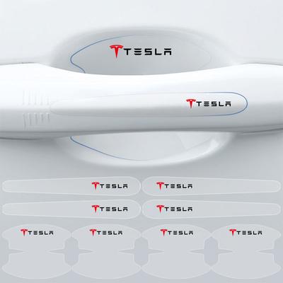 8 Stuks Transparante Beschermsticker tegen Krassen voor Autodeurklinkkom voor Model 3 S X Y Style Roadster Invader Coil Mod WYE K80