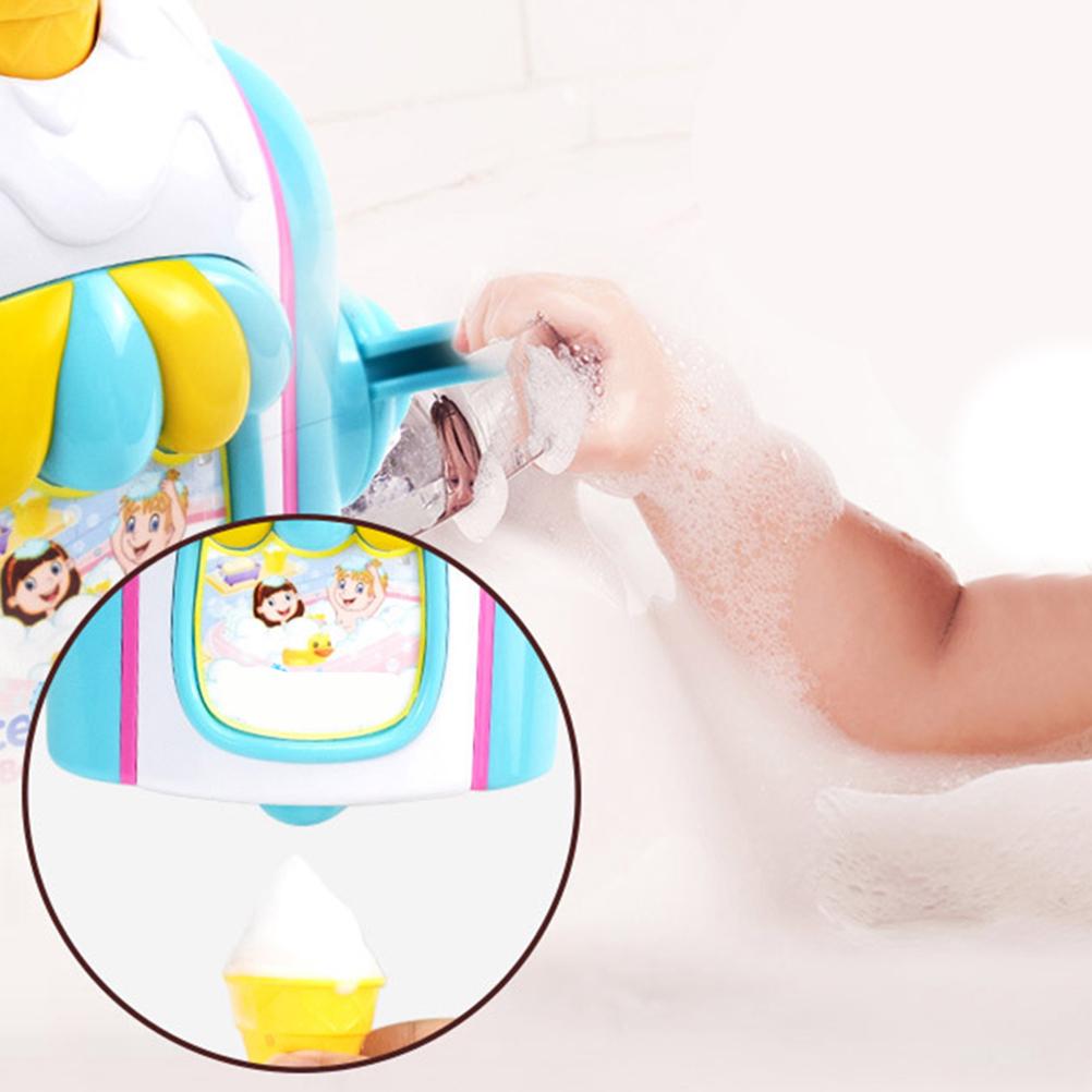 Macchina per Gelati Macchina per Bolle Giocattoli da Bagno Divertente Fabbrica di Coni di Schiuma Giocattolo per Vasca da Bagno Regalo