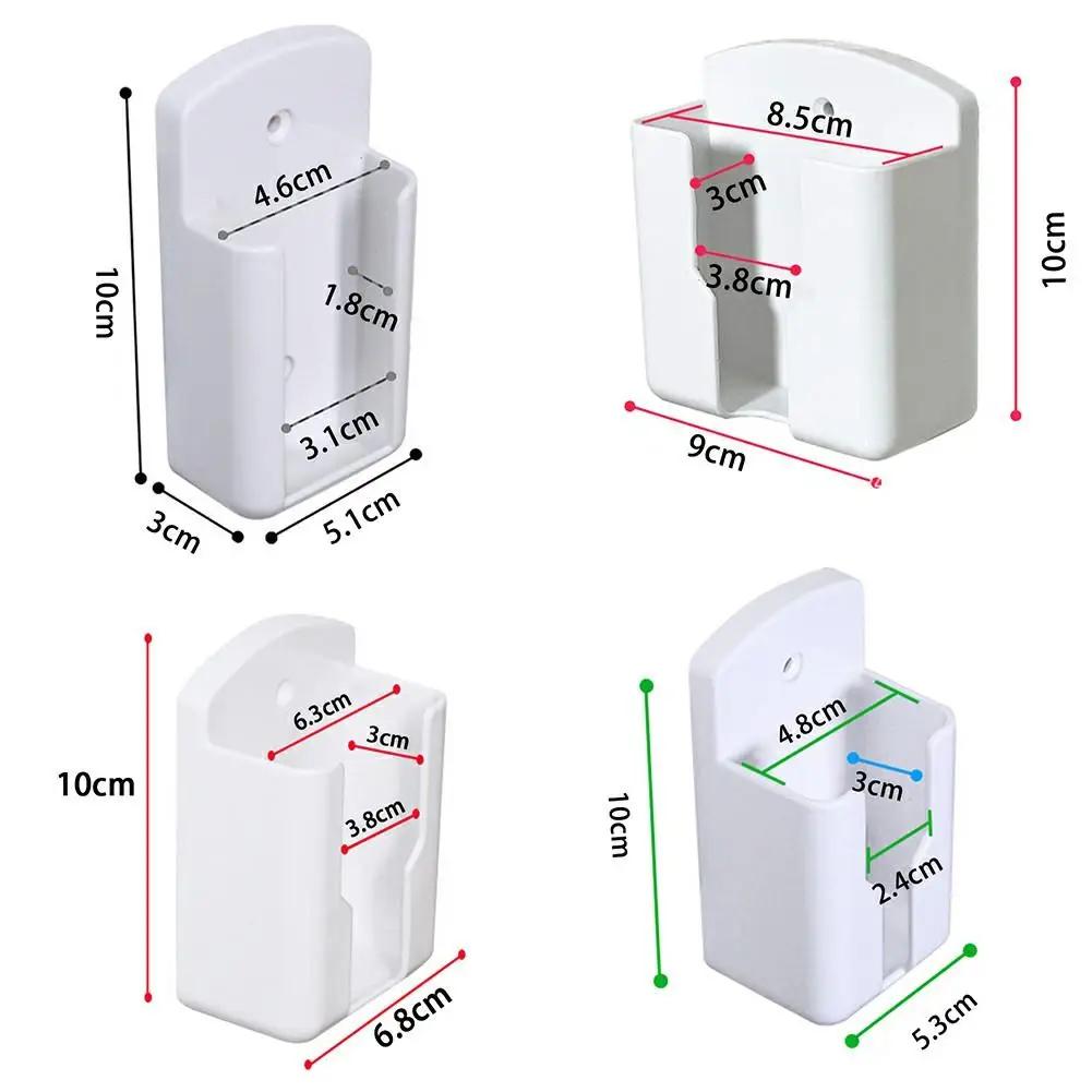 Universal White Air Conditioner Remote Control Mobile Phone Plug Holder Wall-Mounted Storage Box For Air Conditioner TV