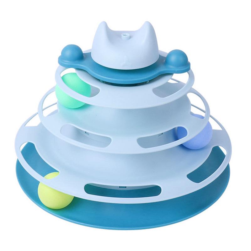 Four-Layer Track Cat Turntable: Self-Play Puzzle Toy for Cats