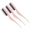 3Pcs Tsing Hair Brush Ergonomic Handle Portable Tsing Brush Rat Tail Comb for Home Travel