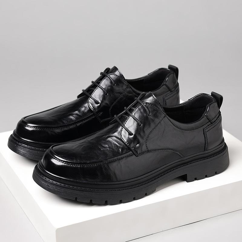 Leather Shoes Spring and Autumn Men's New Men's Shoes Business Casual Dress Shoes Platform Men's British Leather Shoes