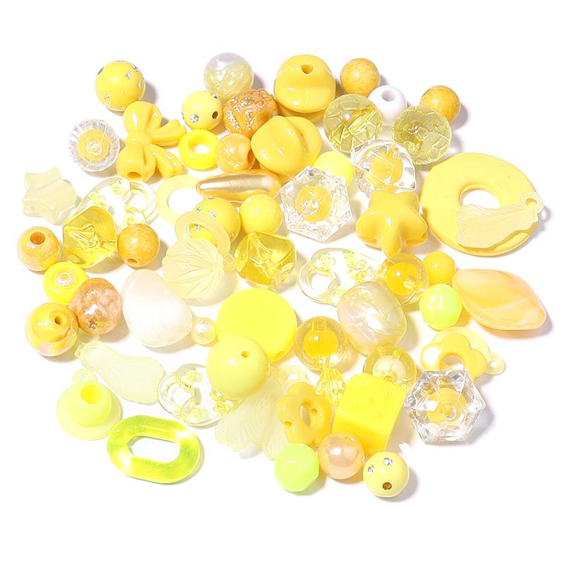 50g/bag Candy Color Mixing Style Acrylic Beads for Jewelry Making DIY Handmade Bracelets Necklace Phone Key Chain Accessories