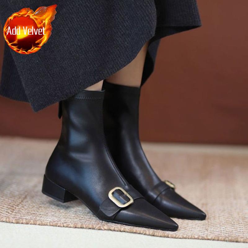 Fashion Woman Short Shoes Lightweight Moccasin Elegant With Low Heels Booties On Promotion Offer Designer Luxury Ankle Boots for Women