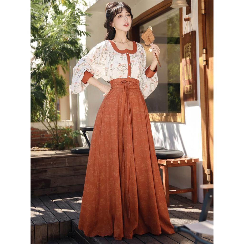 Chinese Song Dynasty Style Hanfu For Women's Temperament Hanfu Set Daily Set