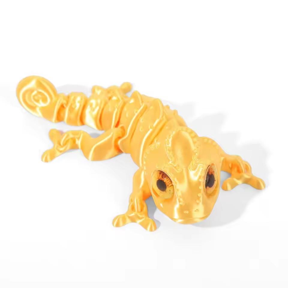 3D Printing Chameleon Figures with Multi-joint Movable & Simulation Eyes - Kids Toy Home Accessories Living Room Decoration Gift