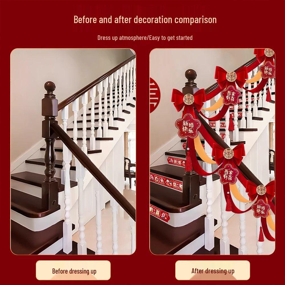 Wedding Stair Railing Decoration Set: Flowers, Balloons & More for a Stunning Wedding Room