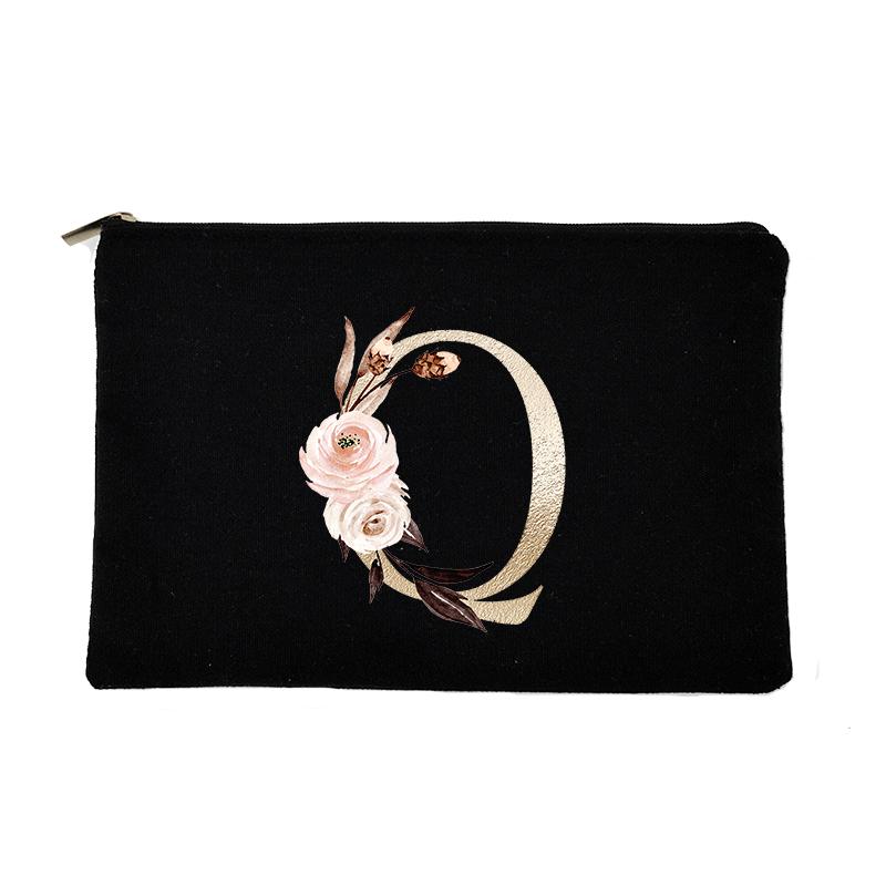 Bridesmaid Makeup Bag Letter Print Travel Cosmetic Case Female Beauty Organizer Toiletry Storage Pouch Purse Wedding Bride Gift