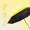 Creative Duck Head Umbrella: Stylish Black with Wooden Handle, Sun Protection, Dual-Purpose for Rain or Shine.