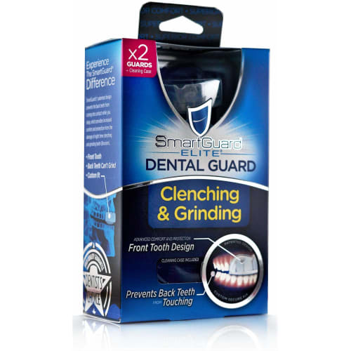

SMARTGUARD ELITE Dental Guard (2 Guards, 1 Travel Case) Customizable Front Teeth Brushing and Night Guard for Teeth Grinding - Dentist-Designed TMJ Sp