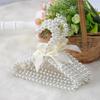 5pcs Baby Clothes Hanger Pearl Bow Rack Dog Hanger Plastic Pearl Bead Clothes Hangers Pet Cat Clothing Kid Hangers Organizer
