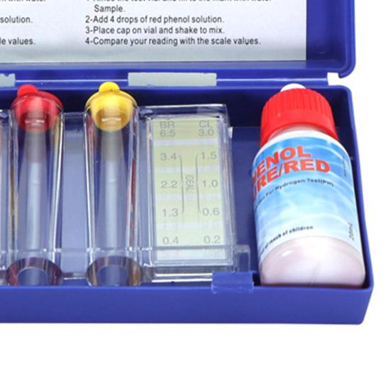 Su Kalitesi Test Kiti Yüzme Havuzu için Hassas Yüksek Saflıkta Taşınabilir Reaktif PH Klor Test Kiti