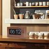 TOPINCN Flip Clock Retro Desktop Ornament, 24-Hour Display, Wooden Table Clock