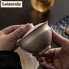 140ml Retro Grass Wood Gray Glaze Gaiwan Handmade Hand Held Tea Tureen Tea Making Cover Bowl Teaset Accessories Decoration Gift