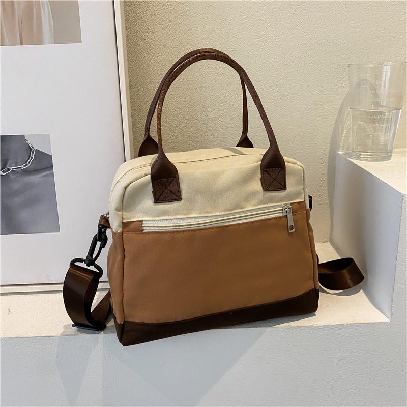 Trendy French Canvas Bag For Women Urban Style Chic Summer Crossbody Handbag