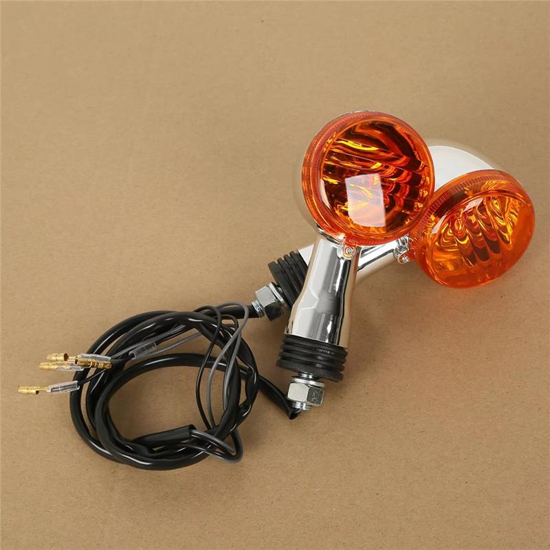 Amber 10Mm Universal Motorcycle Turn Signals For Suzuki Honda Kawasaki Cruiser Boulevard M109R VRZ1800