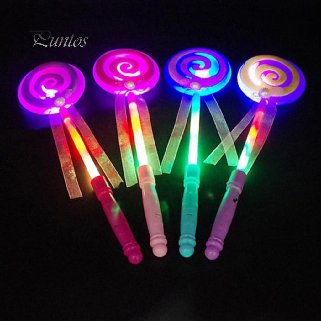 LED Light Up Flashing Fairy WPrincess Lollipop Stick Girl