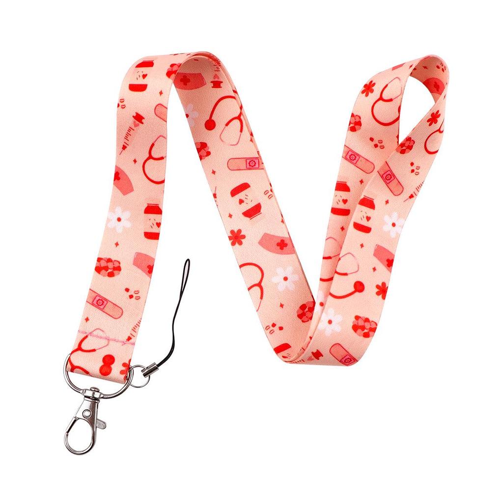 Cartoon Doctor Mobile Phone & ID Lanyard - Fashionable, Sturdy, and Durable Polyester Pendant