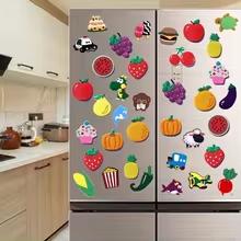 Creative Refrigerator Sticker DIY Custom Flower and Bird Decoration Magnetic Sticker Cartoon Soft Rubber Magnet Strong Suction