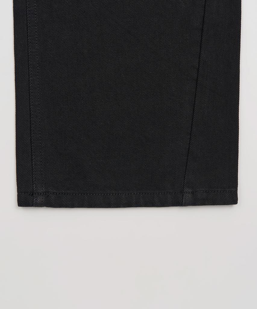 TOFFEE Deep Curved Denim Pants (Black)