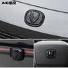 For Changan Univ Uni-v 2022 ABS Front Rear Steering Wheel Emblem Black Carbon Fiber Pattern Modified Patch Decorative Frame
