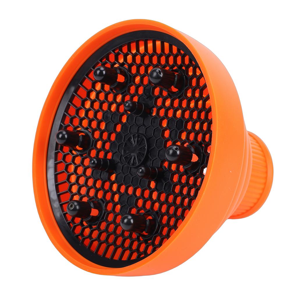 Hair Dryer Diffuser Attachment Silicone Foldable Blow Dryer Diffuser for Curly Hair Orange