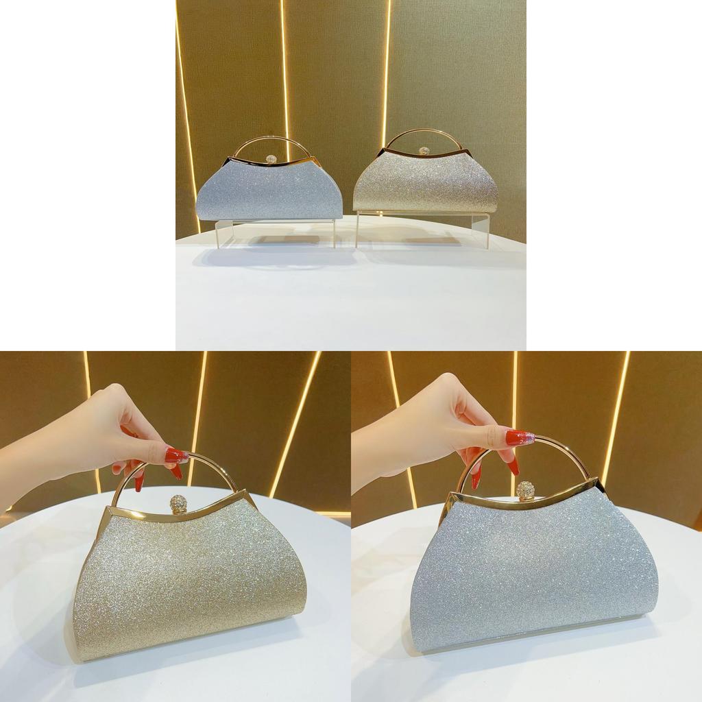 Elegante Pailletten-Clutch für Bräute Mit Kettenriemen Und Funkelndem Dekor