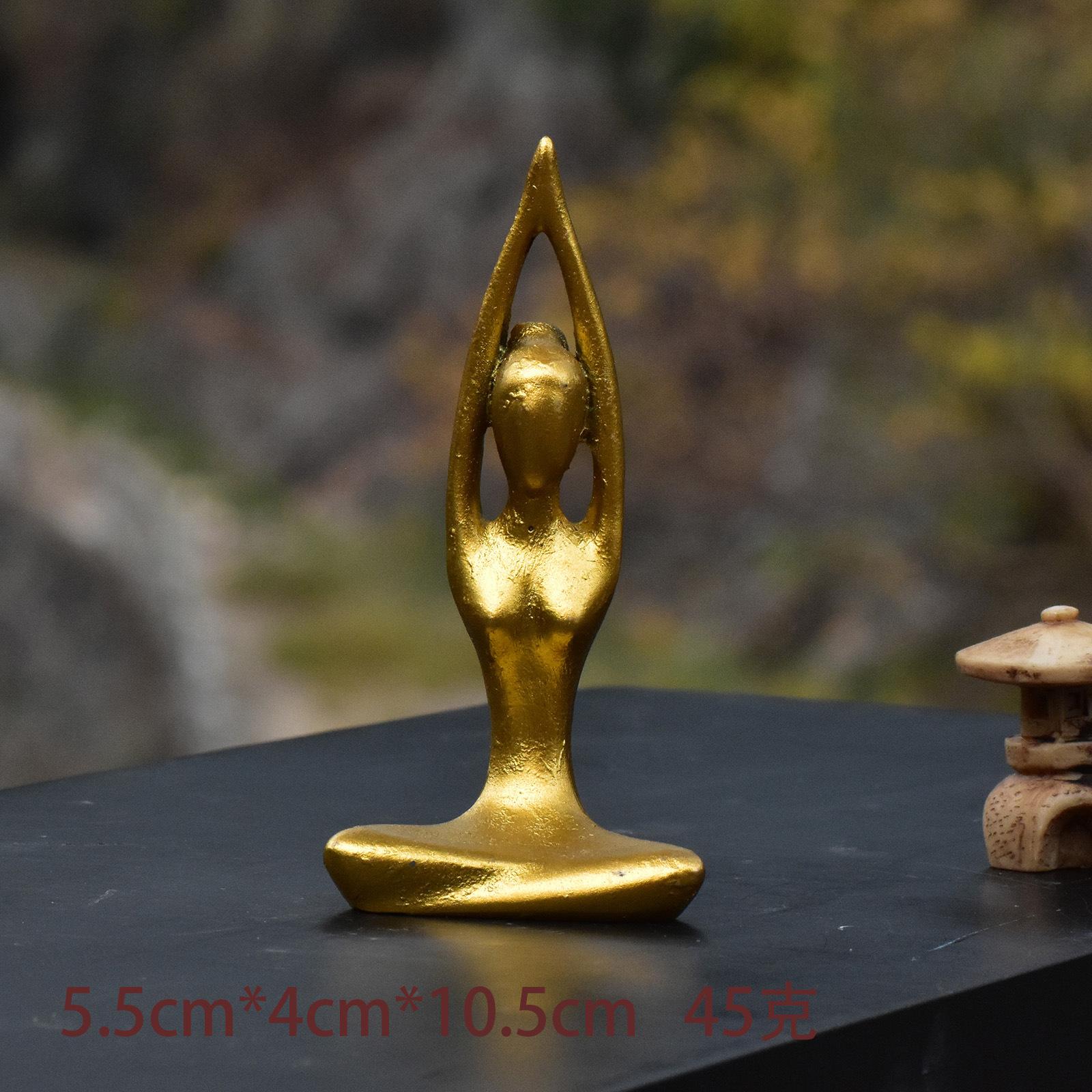 Simple Abstract Ceramic Resin Yoga Ornament Modern Zen Meditation Decorations Home Yoga Studio Creative Decorations