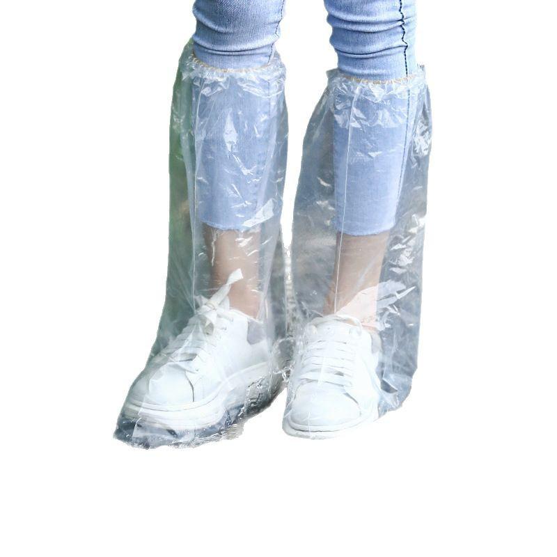 Waterproof Non-Slip Transparent Rain Shoe Covers - Thick, Wear-Resistant, High-Top, Long Tube Overshoes