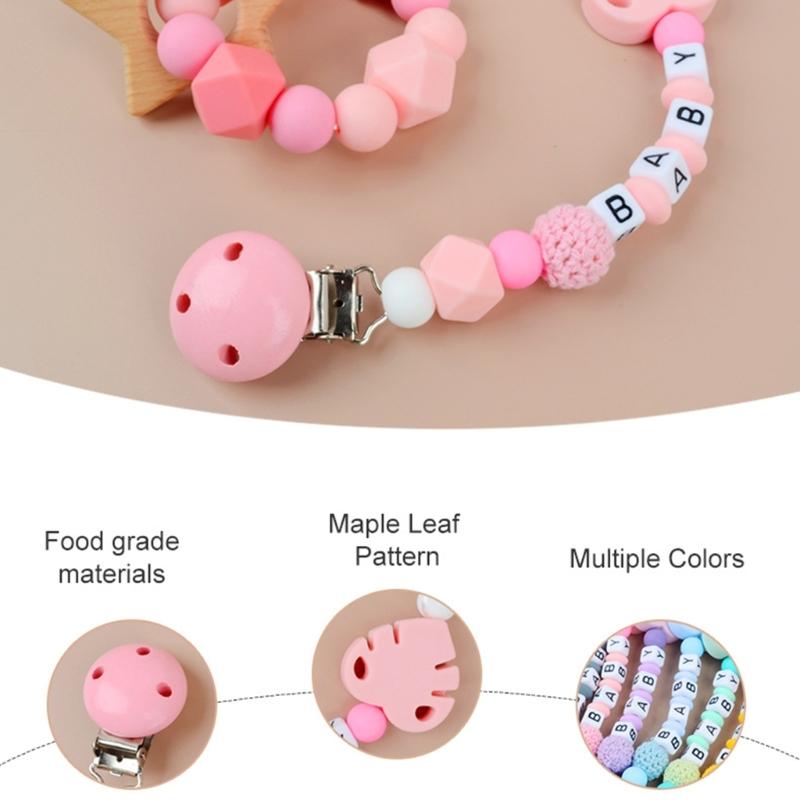 Baby Soother Chain Pacifier Holder Baby Toddlers Anti-drop Pacifier Strap Teether Toy Pacifier Dummy Chain Baby Supplies