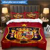Set Biancheria da Letto 3 Pezzi con Stemma Calcio Spagnolo Gruppo Musicale K-pop, Ideale per Camera da Letto, Dormitorio, Include Copripiumino e 2 Federe, Regali per Fan