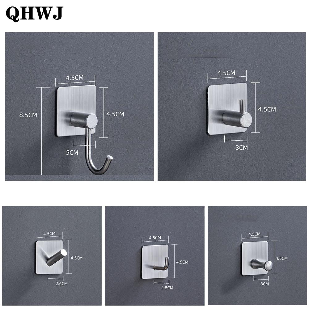 

Одинарный крючок из нержавеющей стали без перфорации, настенный крючок для ванной комнаты, спальни