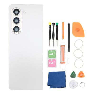 Back Glass Cover for Galaxy Z Fold 5 5G F946 White Back Glass Housing with Camera Lens Pre Install